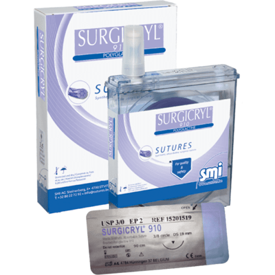 Surgicryl 910 SMI, 4-0, 3-8 schneidend, DS 19mm, 75cm, violett, 12 Stk.