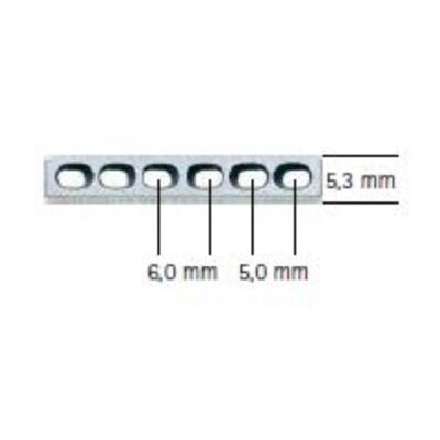 DCP-Platte 2,0 mm, 9 Loch, Länge 47 mm, Aesculap B.Braun