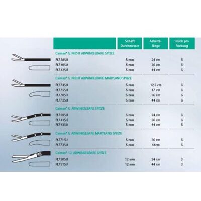 Aesculap Caiman Instrument Maryland, abwinkelbar, D5, 360mm, 1 Stück
