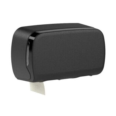 Toilettenpapierspender für 2 Rolleni, schwarz matt, 1 Stück (298x170x113mm)