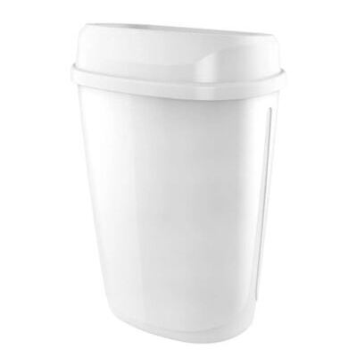 Mülleimer mit Wandhalterung, weiss glänzend, 1 Stück (400x270x580mm)