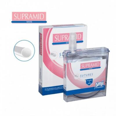 Supramid weiss SMI Spule, USP 3 & 4, 50m in Flüssigkeit