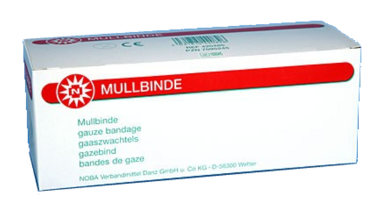 Mullbinden Noba 8 cm x 10 m, starr, weiss, 20 Stück