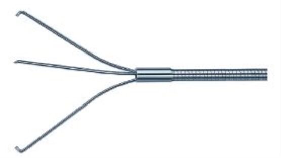 Endoskopiegreifer, 3-armig, mehrweg, spitz,1.0mm x 1200mm