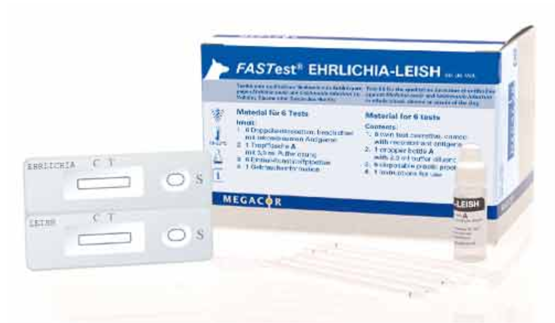 Megacor FASTest EHRLICHIA-LEISH, 25 Doppel-Schnelltest