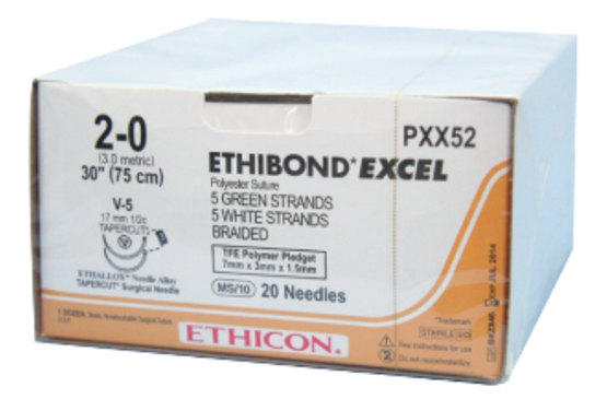 Ethibond grün USP 2, V-37, 75 cm, 12 Stück