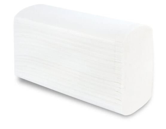 Papierhandtuch, Z-Falz, 2-Lagig, hochweiss Zellstoff