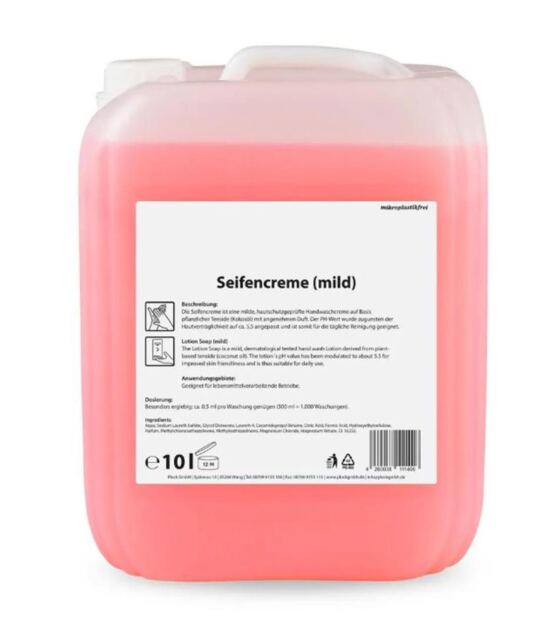 Seifencreme aus pflanzlichen Rohstoffen, 10 Liter Kanister